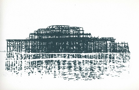 Brighton west pier by Ian Scott Massie