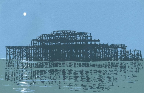 Brighton west pier by Ian Scott Massie